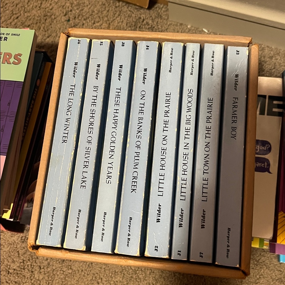 Blue Little House on the Prairie Book Set